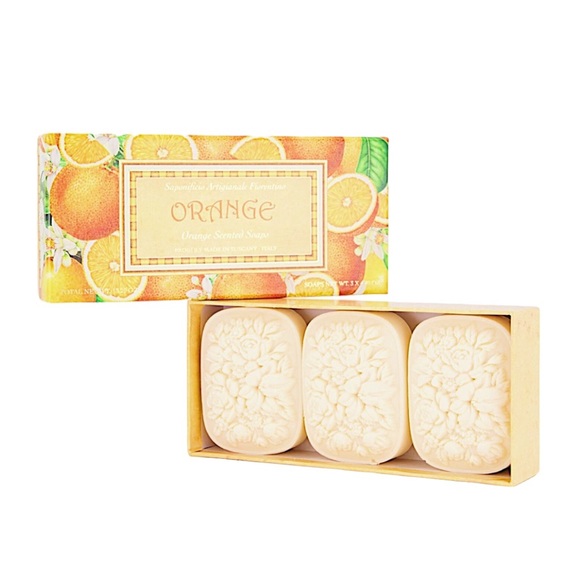 SAPONIFICIO ARTIGIANALE FIORENTINO SOAP IN ORANGE SCENT 3 BARS - BNIB - Picture 1 of 2